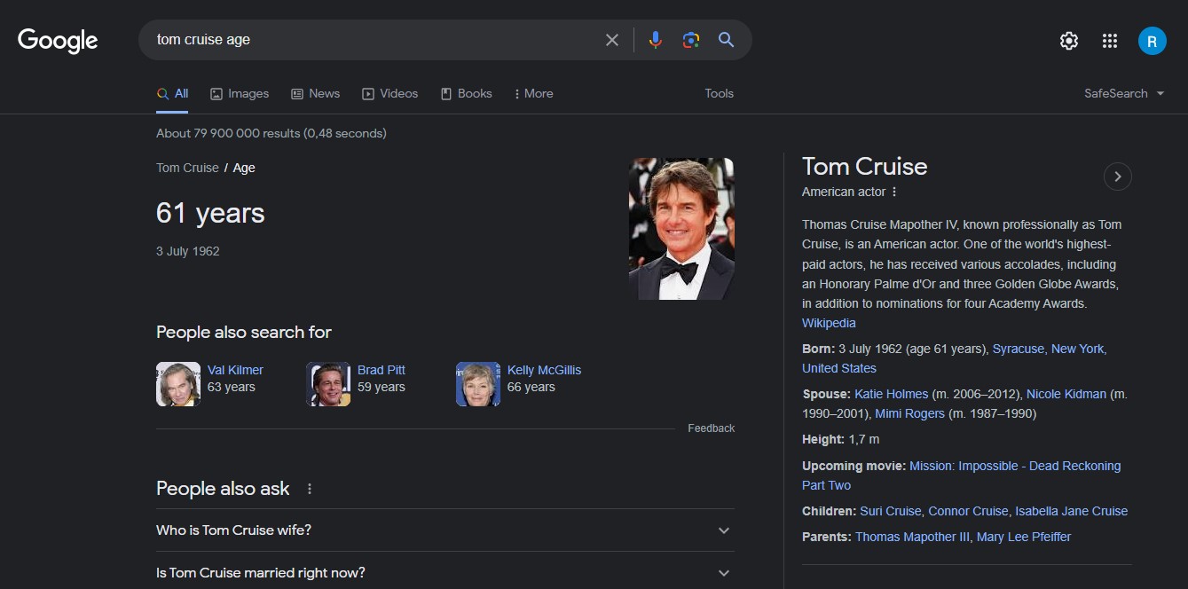 탐크루즈의 나이